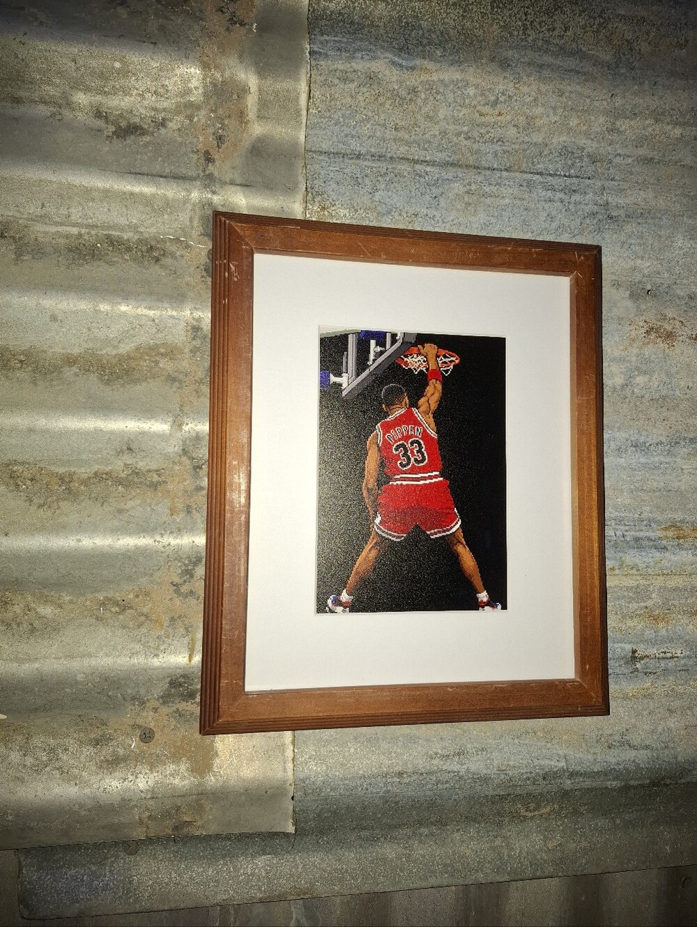 8 Bit Scottie Pippen Retro NBA Chicago Bulls Framed Art Print By Neon Nicho